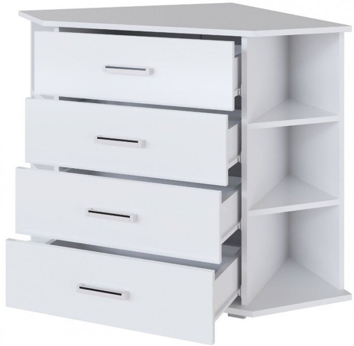 Комод угловой Катрин-7 белый