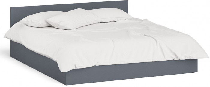Мори Кровать 1800, цвет графит, ШхГхВ 183,5х203,5х70 см., сп.м. 1800х2000 мм., без матраса, основание есть