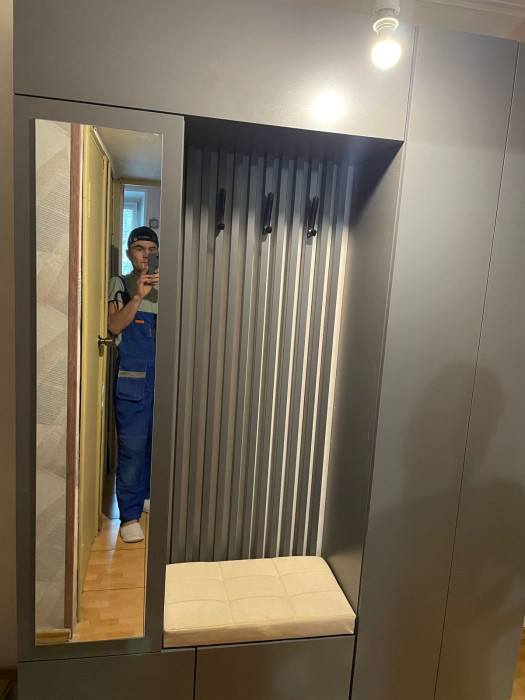 Модульная прихожая "Руэлла", композиция 2 - Графит серый