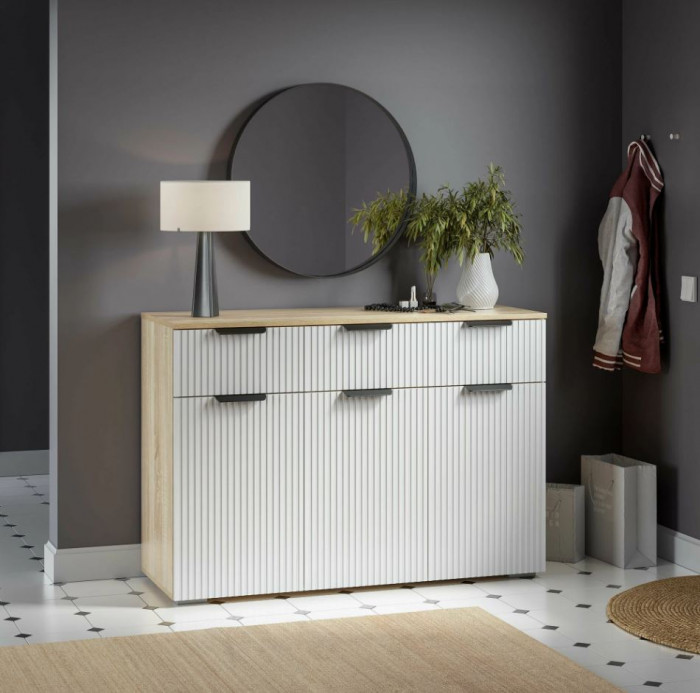 мс Норд КМ03-1200 дуб сонома/Норд Line софт пломбир