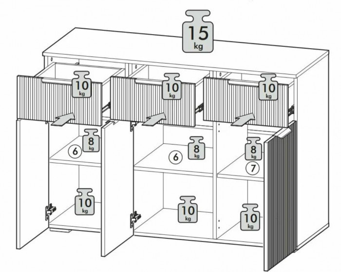 мс Норд КМ03-1200 дуб сонома/Норд Line софт пломбир