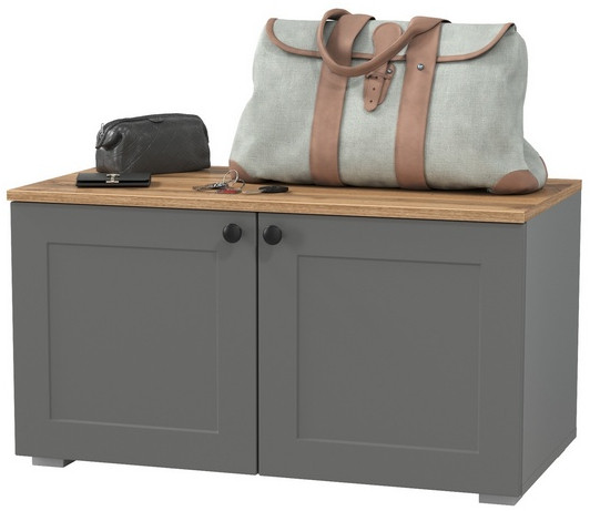 Остин 13.257 Тумба, цвет серый графит/дуб крафт золотой, ШхГхВ 80х41,9х43,7 см.