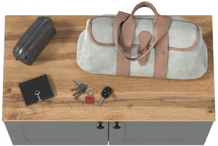 Остин 13.257 Тумба, цвет серый графит/дуб крафт золотой, ШхГхВ 80х41,9х43,7 см.