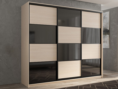 Шкаф-купе Кааппи 13 Дуб молочный 240х45х230 см