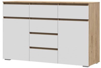 Хелен КМ 05 Комод 6 ящиков (1502х958х460) белый/дуб крафт золото