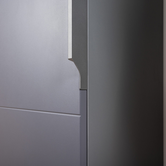 Октава Прихожая 35, серый графит/дуб крафт золотой/фасады МДФ серый графит