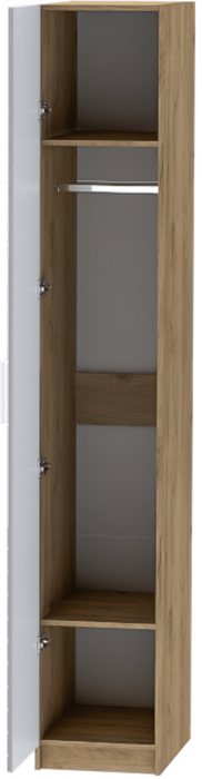 Шкаф-пенал №1 "Иннэс-7" - Крафт золотой/Грэй софт