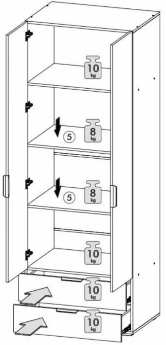 мс Норд корпус ШК2Я02-800 дуб сонома