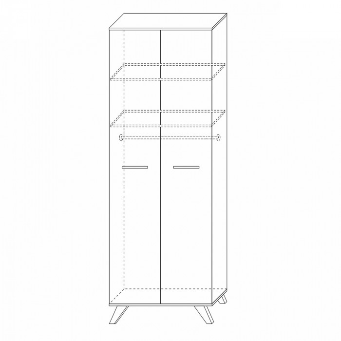 Шкаф 800 высокий Вега Скандинавия