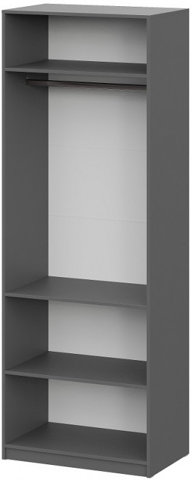 Шкаф распашной с наполнением (3 полки + штанга) ШК 5 (800), Графит