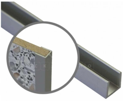 Планка алюминиевая 4мм к стеновой панели завершающая (торцевая)