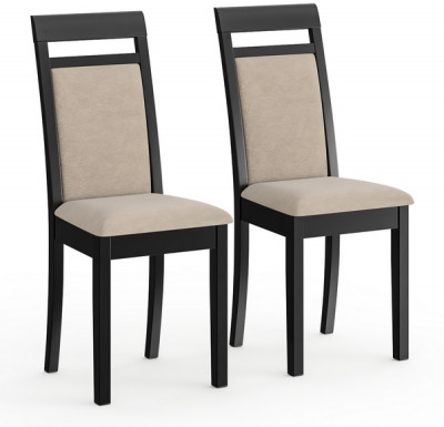 Два стула Мебель--24 Гольф-12 разборных, цвет венге, обивка ткань велюр капучино 25, ШхГхВ 40х40х100 см., от пола до верха сиденья 47 см.(мягк спинка)