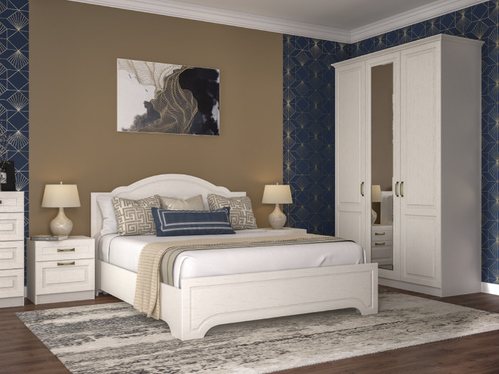 Ливерпуль Шкаф комбинированный 08.45 Н, цвет ясень ваниль/белый, ШхГхВ 150х54,1х220,3 см., подходит карниз 1500С #1021705