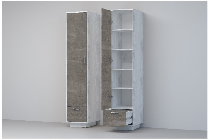 Эго Пенал П-1 ПД (Глянец Белый/Дуб Крафт Золотой)