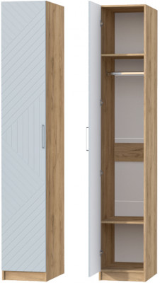 Шкаф-пенал №1 "Иннэс-7" - Крафт золотой/Монблан Р-856