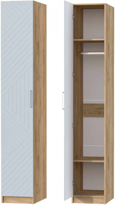 Шкаф-пенал №1 "Иннэс-7" - Крафт золотой/Монблан Р-856