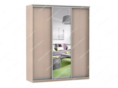 Шкаф купе Модерн 1776х600 3-х дверный 3-х секционный зеркало ясень