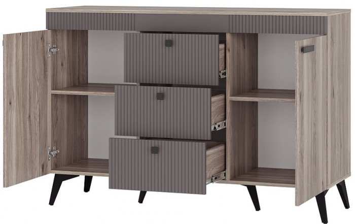 Комод Кассандра КМ-12, Дуб Смоки, MF14