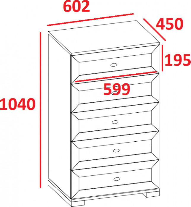 Комод Sherlock 6, дуб сонома