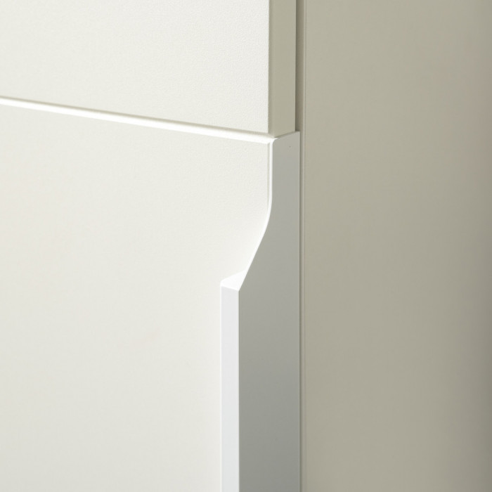 Октава Прихожая 17, цвет белый шагрень/дуб крафт золотой/фасады МДФ белый шагрень, ШхГхВ 129,3х35,4х197,6 см., универсальная сборка