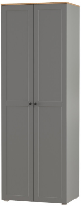 Остин 13.336.02 Шкаф для одежды(две двери), цвет серый графит/дуб крафт золотой, ШхГхВ 80х54,6х229,8 см.