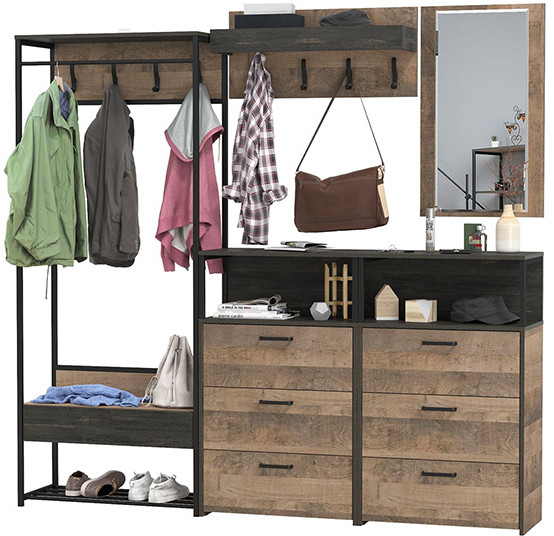 Трувор Прихожая 226, дуб гранж песочный/интра