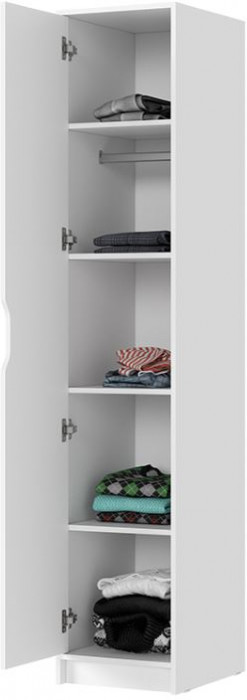 РУНА ШК 01 Шкаф 400 Фасад БЕЛЫЙ/Корпус БЕЛЫЙ