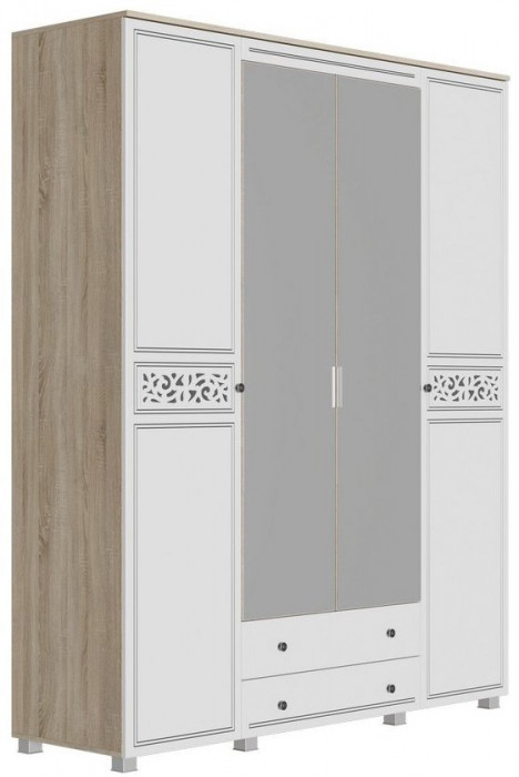 Стиль МАДЛЕН Шкаф 4-х створчатый