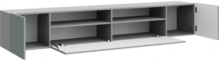 Тумба ТВ Сканди Стиль (Белый / Белый глянец)