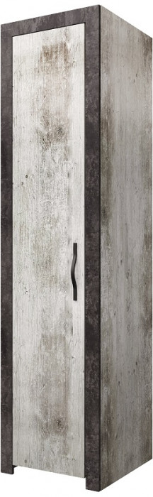 Шкаф-пенал со штангой "Эстель" - Сосна шале/Бетон спаркс