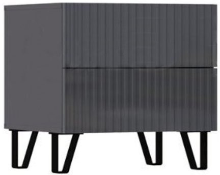 Оливия Тумбы прикроватные 2 ящика, 2 шт. (Белый, Белый глянец)