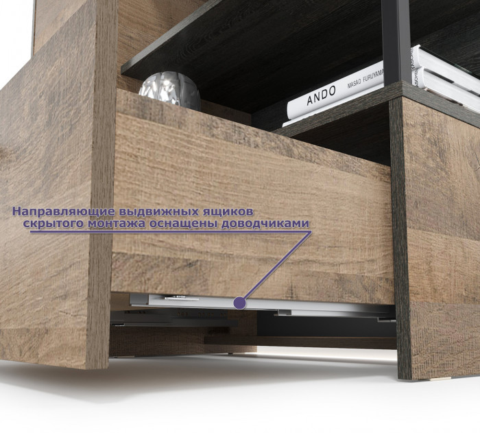 Трувор Гостиная 005, цвет дуб гранж песочный/интра, ШхГхВ 284х37х195 см., универсальная сборка