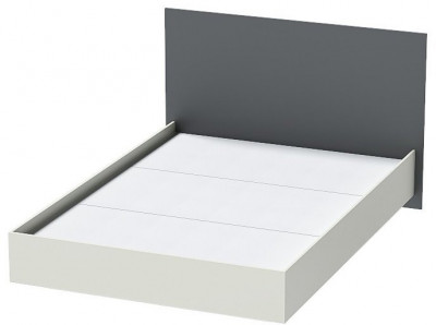 Кровать 1,4 арт.031-М1 (ЛДСП) ЛН (Графит/ Миндаль)