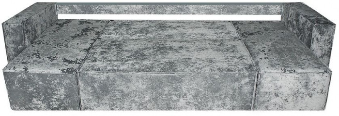 Диван-кровать Лофт Люкс Плюш П-образный с 2 отоманками, еврокнижка, 145х270, серый