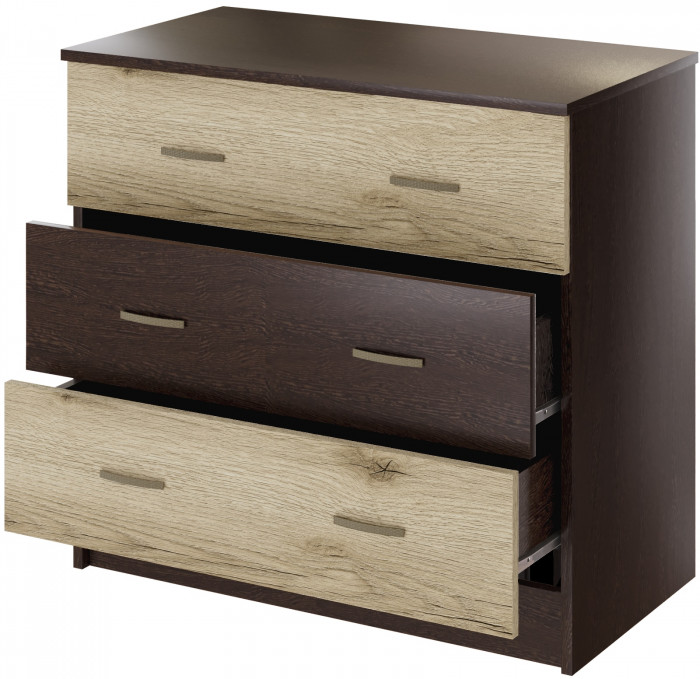 Орион Комод 3 ящика, Венге/Дуб делано