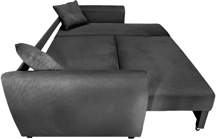 СПБ Диван УГЛОВОЙ Амстердам велюр черный 160