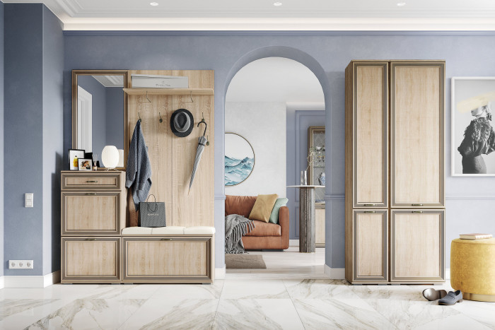 Модульная прихожая Ливорно, набор 2, Дуб сонома