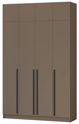 Шкаф Бастион 1600 с антресолью, Молочный шоколад