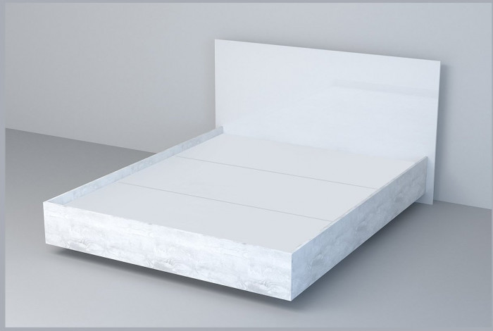 Кровать 1,4 арт.031 (ЛДСП) ЛН. (Бетон Светлый/Камень Темный)