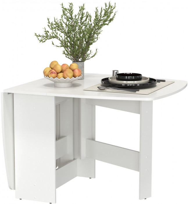 Стол-книжка раскладной 1-65М1бел, белый