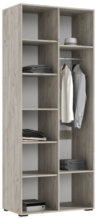 Шкаф 2-х створчатый 900 Ирис, Крафт серый/Кашемир