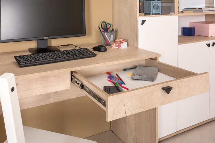 Муссон Спальня № 06, цвет белый/дуб эндгрейн элегантный/искусственная кожа белая, подъёмный ортопед, сп. м. 1600х2000 мм., б/м