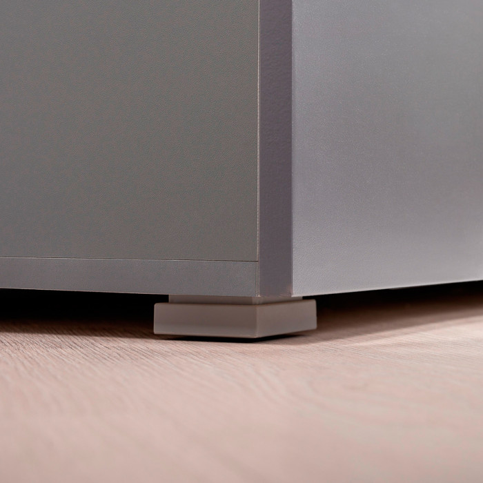 Октава Прихожая 19, цвет серый графит/дуб крафт золотой/фасады МДФ серый графит, ШхГхВ 129,3х35,4х197,6 см., универсальная сборка