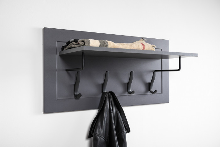 Остин 15.12 Вешалка + 15.12 Вешалка + 15.12 Вешалка, цвет серый графит, ШхГхВ 239,1х29,6х39,7 см.