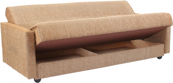 Раскладной диван-кровать, прямой, книжка, цвет бежевый, Милан 140