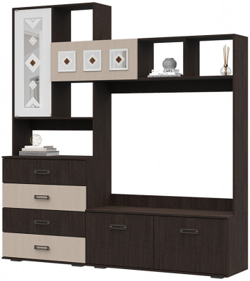 Гостиная ЯНА ТВ 751 центральная секция венге/дуб белфорт