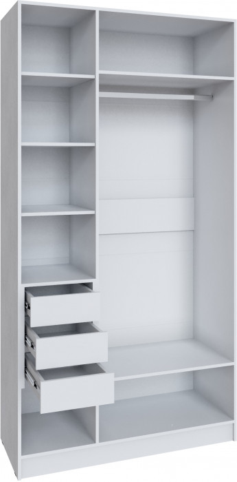 Шкаф Мадрид, композиция 12, Белый/Ателье светлое