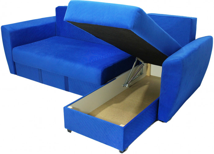 Диван УГЛОВОЙ Амстердам велюр синий 160 НПБ