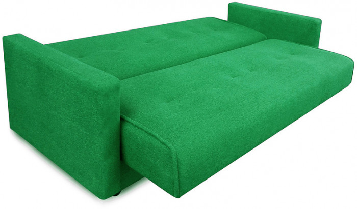 Раскладной диван-кровать, прямой, книжка, цвет зеленый, Милан 140