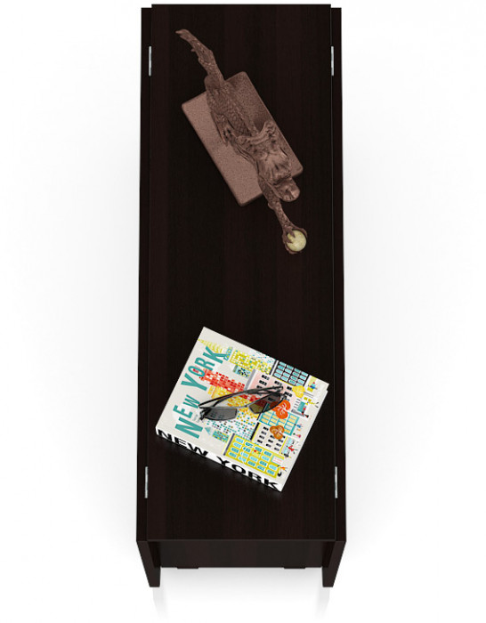 Стол-книжка обеденный МД-СО-04, цвет венге/ножки хром, ШхГхВ 170х90х74 см., 34х90х74 см. сложенный (Мебельный Двор)